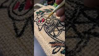 jute work! #madhubani #shorts #viral #youtubeshorts #explore #trending #artist #bihar #juteart