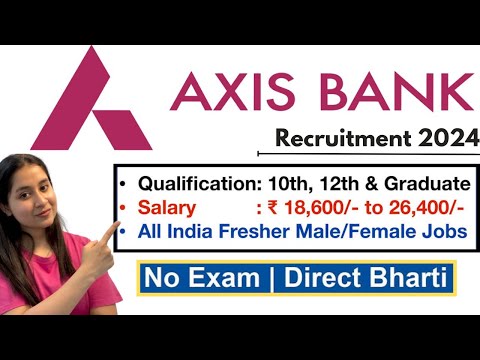 Axis Bank Job Vacancy 2024 | बिना परीक्षा सीधी भर्ती | Salary- 35000 | Axis Bank Jobs for Freshers ✅