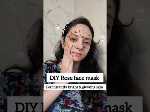 DIY rose face mask for glowing skin #skincare #glowingskin #viral #ytshorts #shortvideo #shorts