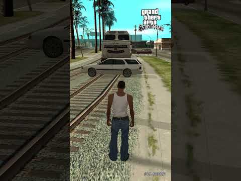 Car vs Train in GTA games!