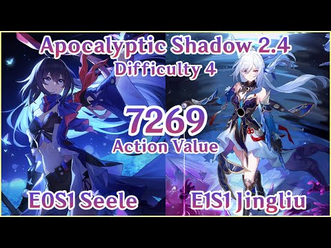 【HSR】NEW Apocalyptic Shadow 2.4 - E0S1 Seele x E1S1 Jingliu | 7269 Action Value Clear Showcase!