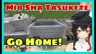 Okami Mio Trying To Save Her Relative From Minecraft Danger But Never Work  [Hololive/Eng Sub]