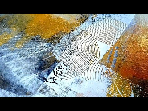 CREATIVE Painting TECHNIQUES with Simple Tools! Abstract Acrylic Painting for Beginners (435)