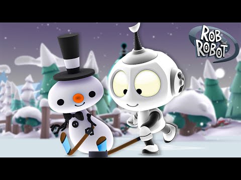 Hockey with a Snowman is Snow Joke! | Rob The Robot | Preschool Learning