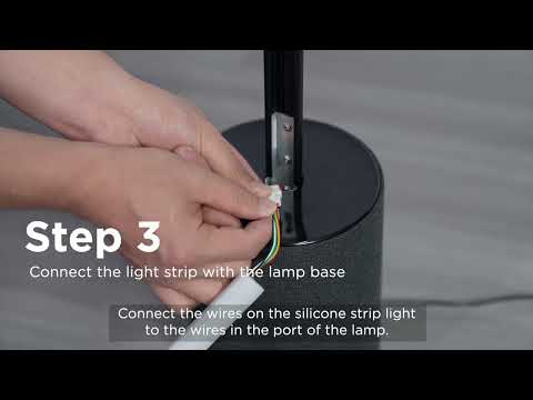 How to install Govee Lyra RGBICWW Corner Floor Lamp with Speaker black color H6079