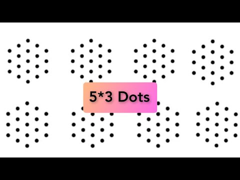 5dots small daily use rangoli || 5*3 dot Easy rangoli for beginners ||#viral#rangoli #rangolidesigns