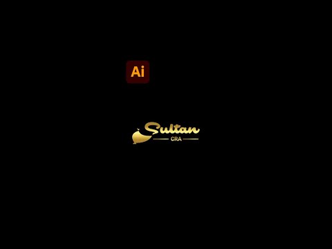 How to Design Sultan Luxury Logo - Illustrator #shorts - Design.lk