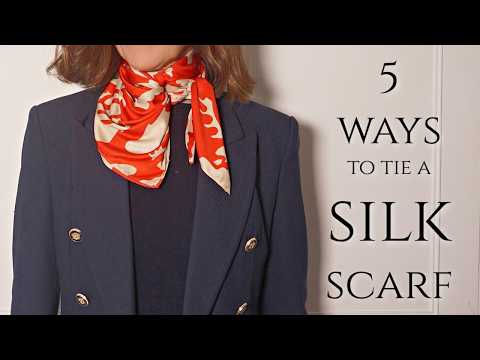 5 ELEGANT Ways To Tie A Square Silk Scarf