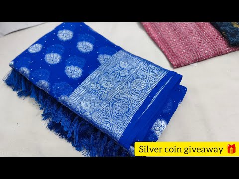 🥰Trending sarees Collection (26.11.2024) party wear sarees Giveaway 🎁