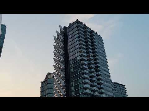 Vancouver City Center-High Architecture Buildings-Beautiful Night View温哥华城市中心-现代摩登高楼大厦-美丽夜景 温哥华漫游(4)