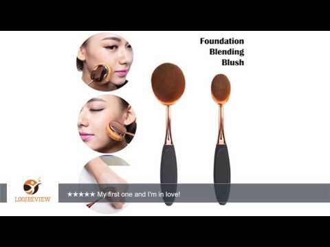 BeautyKate 5 Pcs Oval Face Toothbrush Makeup Brushes Sets Countor Cream Powder Concealer Blush