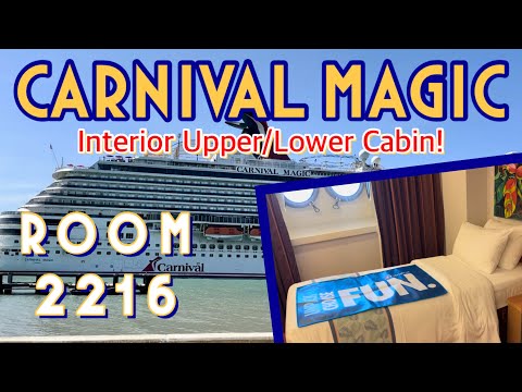 ROOM TOUR: Carnival Magic Interior Upper/Lower (portholes) Stateroom 2216