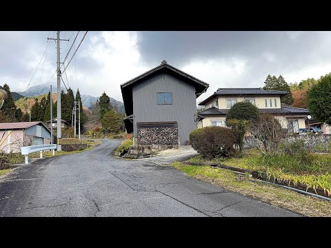 Relaxing Walk 4K Japanese Mountains Village in Winter ❄️ Beautiful Japan 2024