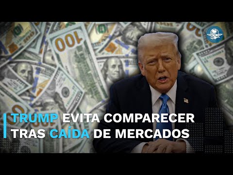 Trump elude dar declaraciones a la prensa tras desplome de mercados bursátiles