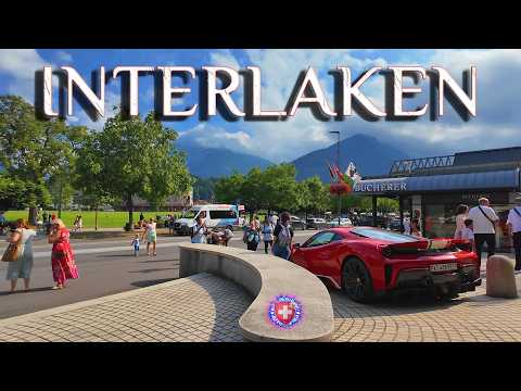 INTERLAKEN SWITZERLAND ✨ Amazing Village in the Swiss Alps Walking tour 4K HDR 🏆