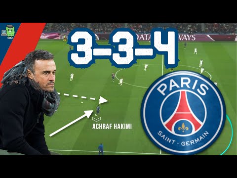 LUIS ENRIQUE'S 3-3-4 ACHRAF HAKIMI INVERTED FULL-BACK | PSG TACTICS