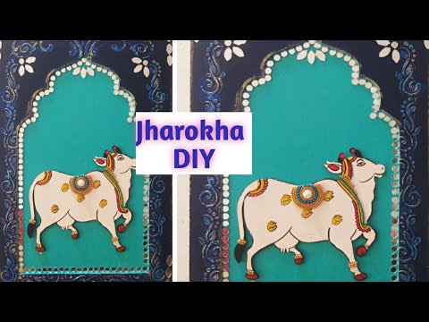 Jharokha Design | Jharokha DIY | Texture Art #jharokha #pichawai #walldecor #wallart Jharokha Making