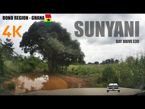 Sunyani Day Drive E30 From Baakoniba To Atebenase Via Nanketewa in the Bono Region of Ghana 4K