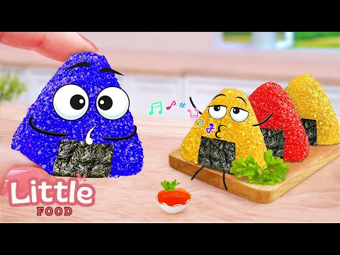 Cooking Made Easy!! Miniature Colorful Crispy Rice Balls 🌸 Little Food Cooking