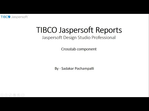 024 | BI - Jaspersoft Reports | Crosstab component in Jaspersoft Design Studio