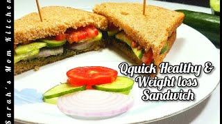 Quick Healthy & Weight Loss Sandwich Recipe | Sandwich Recipe #Short