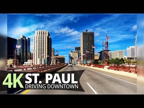 St. Paul 4K60fps - Driving Downtown - Minnesota, USA