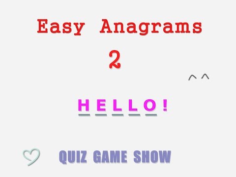 Easy Anagrams 2  -  Game quiz