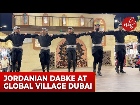 Authentic Jordanian Dabke Performance at Jordan Pavilion | Dubai Global Village 2025