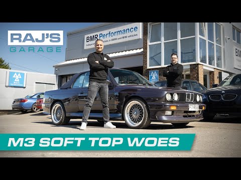 BMW E30 M3 Convertible Service & new soft top motors! Raj's Garage Ep52