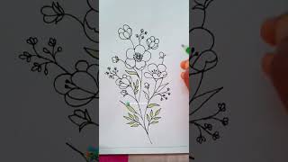 Easy and simple flower🌺🌻🌹🌷 diagram for beginners || Easy and simple drawing for beginners