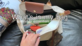 What's in my Bag? 2024 Longchamp Le Pliage tote edition. Essential everyday items.