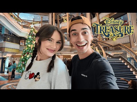 Boarding The Disney Treasure Maiden Voyage! Embarkation Day & Exploring Disney's NEWEST Cruise Ship