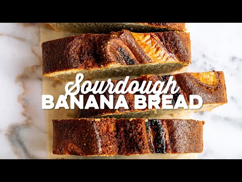 Sourdough Discard Banana Bread (Air fryer or Oven) | Supergolden Bakes