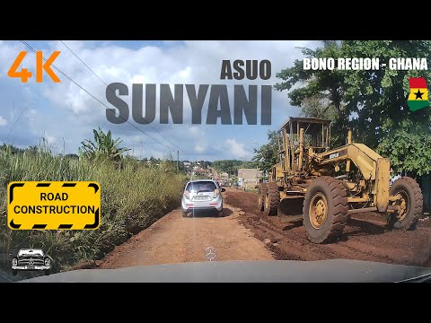 Asuo Sunyani Road Construction Project from Baakoniaba To Abonsuam 4K