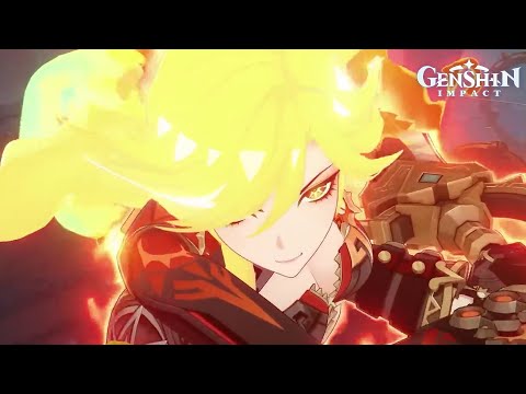 Mavuika Pyro Archon VS Capitano - Natlan Epic Cutscene JP Dub | Genshin Impact