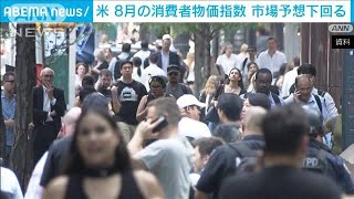 【速報】8月の米消費者物価指数　市場予想を下回る(2024年9月11日)