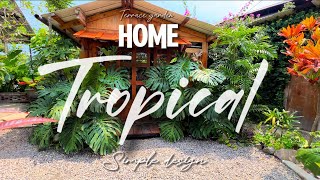 Estetic tropical backyard garden 🌺✨simple landscape design