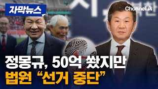 50억 기부한 정몽규 축협회장, 법원 '제동'에 4연임 '빨간불' [자막뉴스] / 채널A