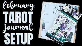 February Tarot Journal Faith Planner SetUp Stargazer Sticker Book - Happy Planner Skinny Classic