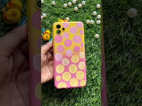 Easy and beautiful mobile cover painting #mobilecovercraft #reuseoldmobilecover #shorts