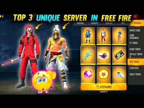 FREE FIRE WORLD BEST TOP 3  UNIQUE SERVER || FREE FIRE UNIQUE SERVER || FREE FIRE BEST SERVER