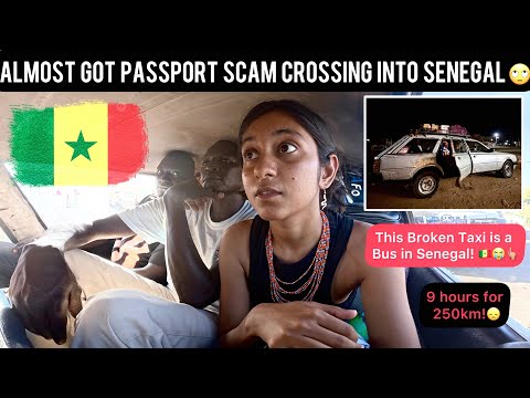 I Almost Died in BROKEN TAXI crossing into WEST AFRICA 😓🇸🇳 | (Worse Ride for 250 KM) 🚌