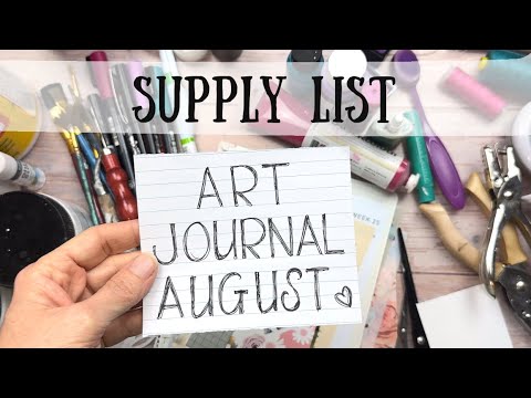 Art Journal August 🧑🏻‍🎨| SUPPLY LIST 🩶