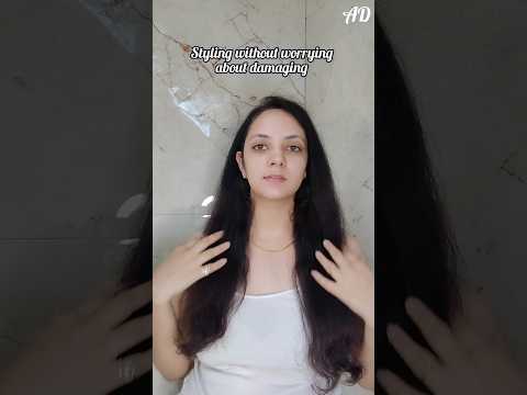 Styling hair without damaging #haircare #haircareroutine #trending #viralvideo #hairfall #frizzyhair