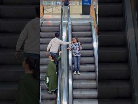 Face Touching prank 😂 on escalator  ￼#shorts #funny #treandingprank #prankvideo #comedy #funny ￼