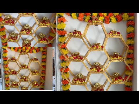 Diwali Series #4 | Diwali Diya Stand Decoration With Ice Cream Sticks | Diwali Decoration Ideas