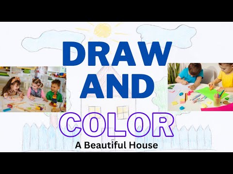 Quick learn how to draw and color a Beautiful house