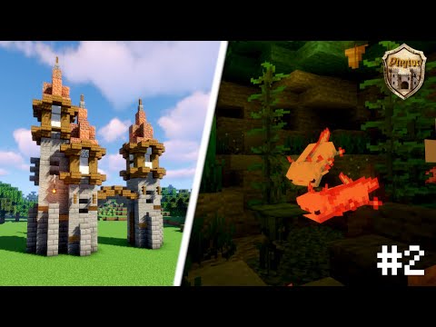 Axolotl Aquarium & Zoo Entrance! - Minecraft Zoo Survival - #2