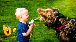 FUNNIEST Baby and Dog Duo Ever! Kids and animals 💕