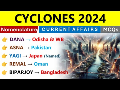 CYCLONES In News 2024 Current Affairs | Cyclone 2024 | Current Affairs 2024 By Indologus |